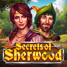Na obrázku je nadpis Secrets of Sherwood a kreslený Robin Hood.