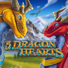 Na obrázku sú dvaja draci a nadpis 5 Dragon Hearts.