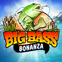 Na obrázku je ryba a nadpis BIG BASS BONANZA.