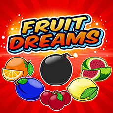 Na obrázku sú symboly ovocia a nadpis FRUIT DREAMS.